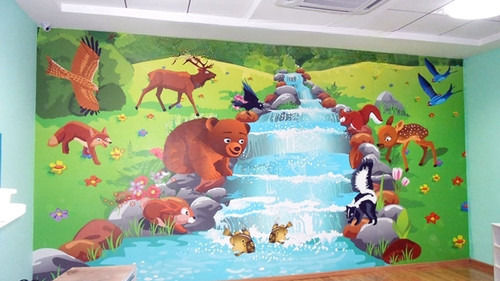 Best Cartoon Wall Painting Service for School