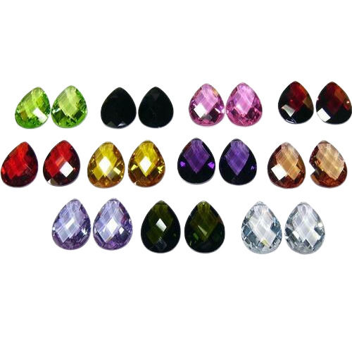 22x30 Mm And 20x30 Mm Cubic Zirconia (Cz) Pear Gemstones (Faceted Cut)