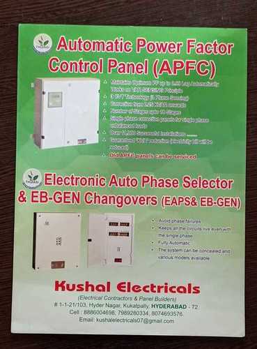 Automatic Power Factor Control Panel (Apfc) Base Material: Metal Base