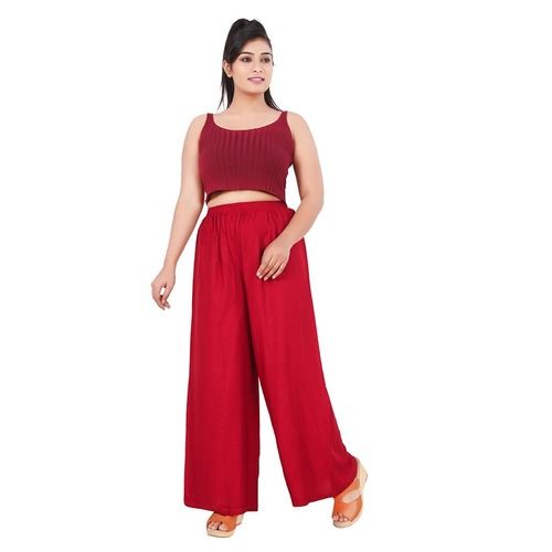 40 Plus Colors Fashionable Rayon Plain Palazzo