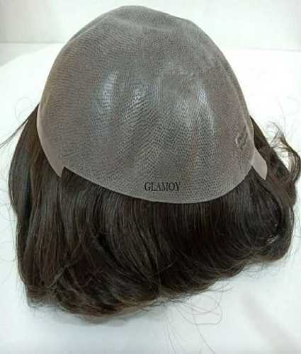 Black Mens Polyfuse Hair Patch And Skin Hair Wig