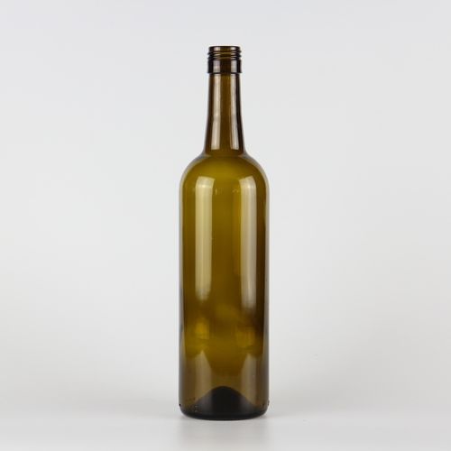 750Ml Cork Finish Bordeaux Wine Glass Bottle - Classical Green Diameter: 74.34Mm Millimeter (Mm)