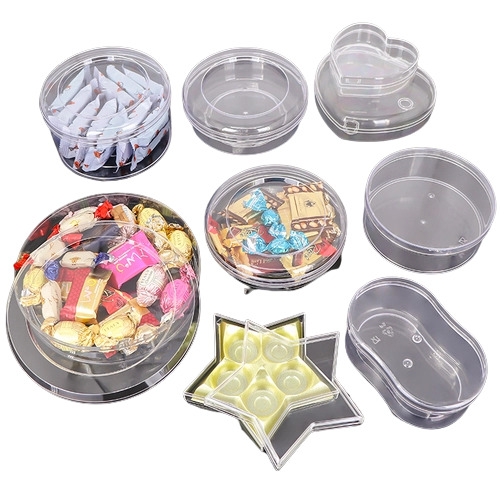 Clear Plastic Chocolate Cookie Cake Food Caes Container