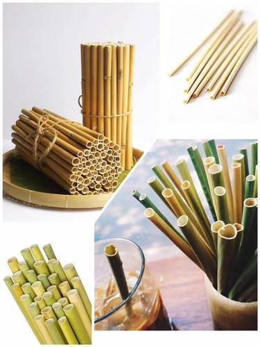 Plain Design Compostable Grass Straws