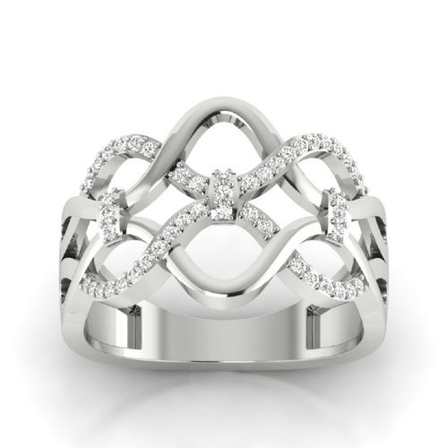 Silver Attractive Design Wedding Rings