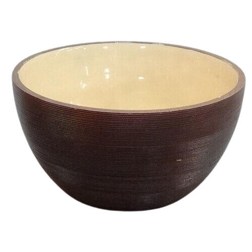 Food Safe Handmade Round Wood Bowl To Serve Dry Food