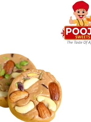 Impurity Free Sohan Halwa Kesar - 500 Grams, Cornmeal, Sugar, Milk, Water, Dry Fruit, Kesar, Pure Ghee | Fresh, Sweet, Food Grade, 100% Natural, Rich Taste