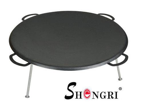 78Cm Large Three Legged Iron Frying Pan Interior Coating: Pre-Seaoned Oil