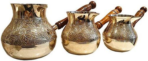 Lightweight Handcrafted Turkish Metal Coffee Pot Size: Vary