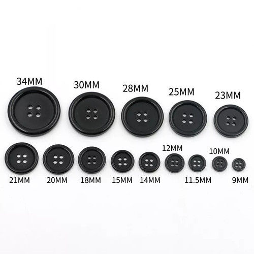 White/Black All Size Ordinary Resin Chalk Button For Shirt