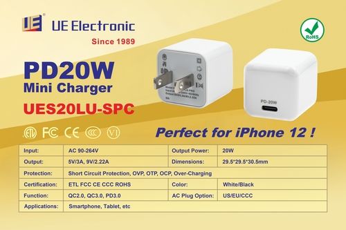 Ul Pd20W Mini Charger For Iphone Body Material: Pc Fire-Proof