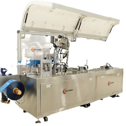 Grey Heavy Duty Highly Productive Automatic Single 4 Side Wet Wipes Machine