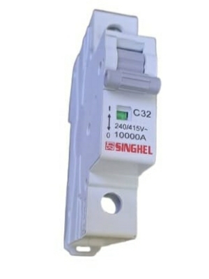 Miniature Circuit Breaker - Durable Plastic Design | Compact Size, White Finish, Enhanced Safety Mechanism for Reliable Power Protection