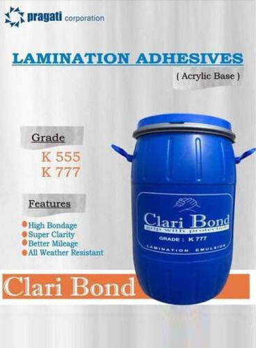 Liquid Film Lamination Adhesive with High Bondage and Super Clarity