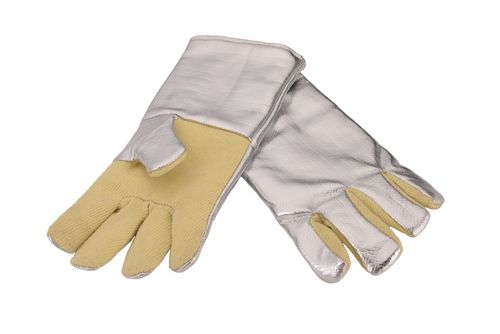 Silver Aluminized Full Finger Safety Kevlar Gloves