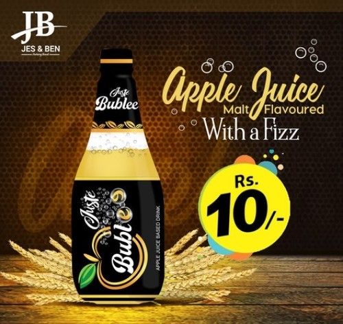 Beverage Juste Bublee Malt Apple Juice