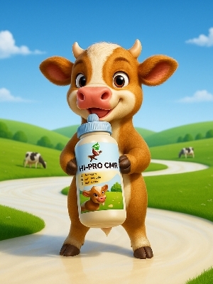 HiPro Milk Replacer Cattle Feed - Whey Protein Based Formula Added Vital Vitamins Minerals & Antioxidants | Promotes Growth & Health Ideal for Calves Daily Feeding Instructions Included