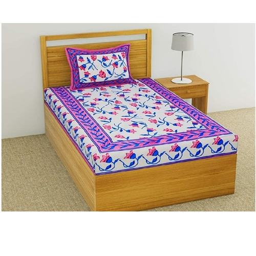 Printed Single Bed Sheet - Color: Multicolored