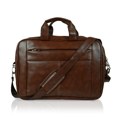 Pu Leather Office Bag - Color: Black/ Brown