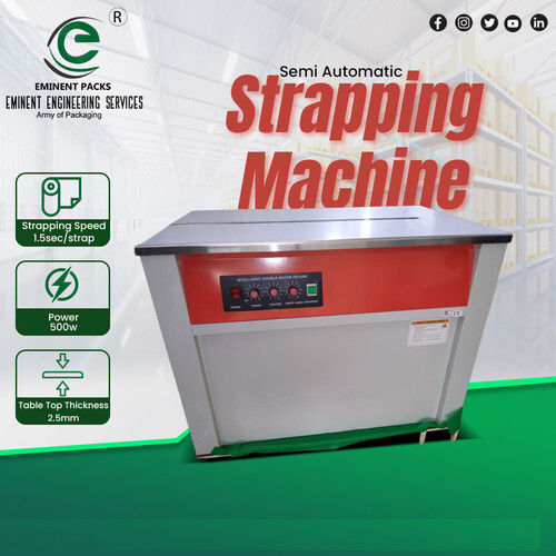 Single Phase 220V Carton Strapping Machine with Capacity of 25 pcs/min