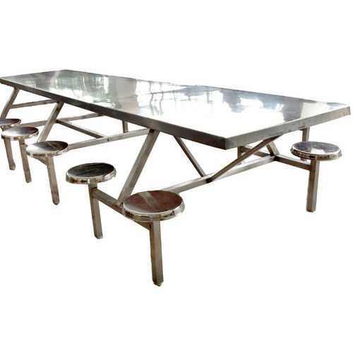 Premium Antique Design Stainless Steel Dining Table - Rectangle Shape, Silver Finish | Corrosion Resistant, Long Lasting Performance, High Efficiency