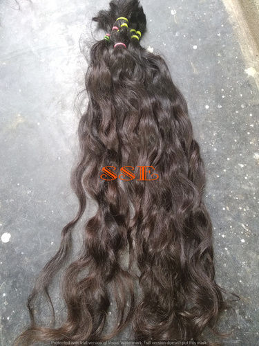 Indian Natural Color Raw Curly Human Hair Extensions With 2 Years Of Warranty