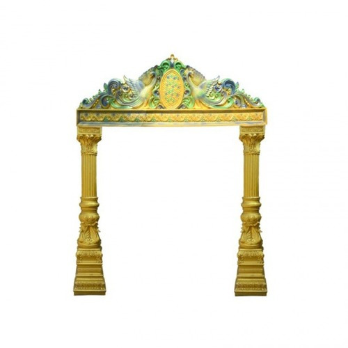 Royal Wedding Gate Peacock Arch - Color: Golden