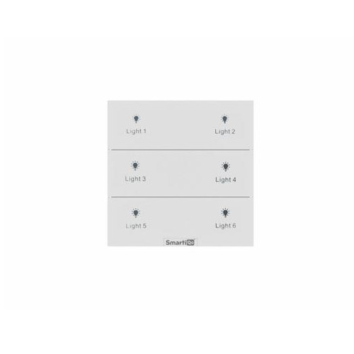 Smartiqo 6 Channel Wireless Kinetic Switch - Color: White