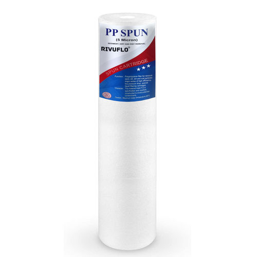 White Color Round Shape Plain Pattern Pp Spun Filter Cartridge