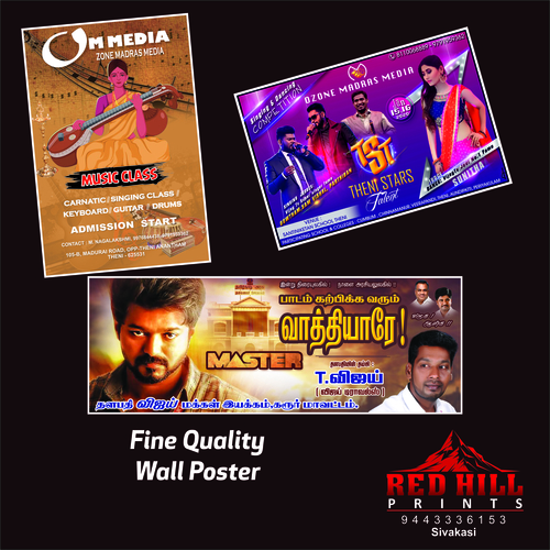 Wall Poster Printing Service By RED HILLS PRINTS