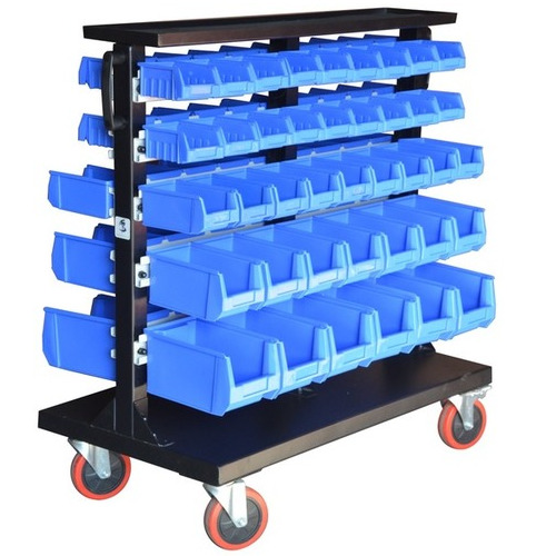 Both Sided Bin Trolley (Bbt-1) - Color: Blue