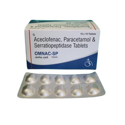 Aceclofenac Paracetamol Serratiopeptidase Tablets - Grade: Medicine Grade