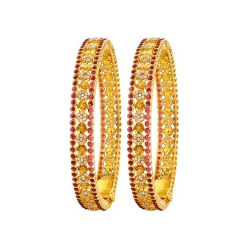 Diamond Studded Bangles - Diamond Carat Weight: 4.81 Carat