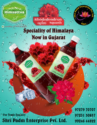 Natural Rhododendron (Burans) Squash Packaging: Bottle