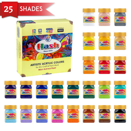 25 Colors Flash Acrylic Paint Set Shelf Life: 2 Years