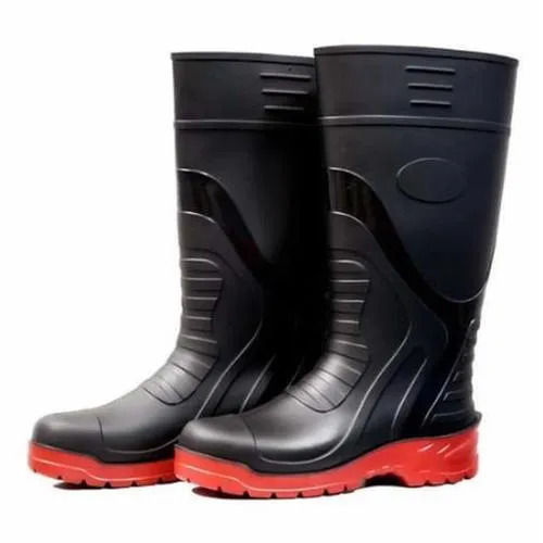 Scorta-Safety Gumboot - Color: Black And Red