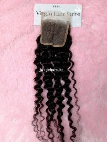 Black Natural Hair Deep Curly Lace Closure