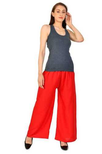Rayon Palazzo - 38 Inch Length, Red and Various Colors | Breathable, Plus Size, Quick Dry, Washable, Superior Durability, Smooth Finishing, Ethnic Indian Style