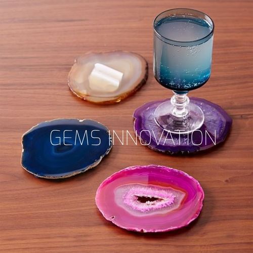 Blue Agate Coaster For Home Decoration