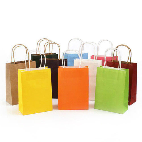  विभिन्न रंगीन पेपर कैरी बैग 