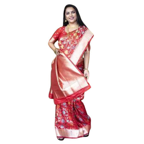 Fancy Silk Saree - Color: Red