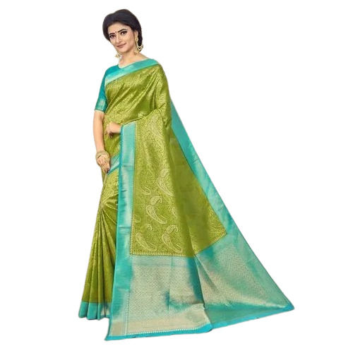 Rajwadi Broket Silk Saree (Sanskriti 4449) - Occasion: Traditional