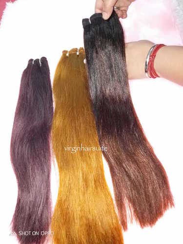 Black Brown Burgundy Silky Straight Remy Human Hair