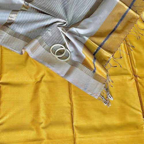 5.5M Handwoven Cotton Silk Saree With 1M Blouse Piece General Medicines