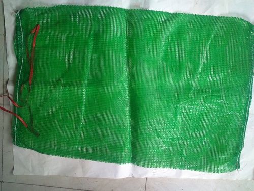 Green Color Potato Mesh Bag with Drawstring