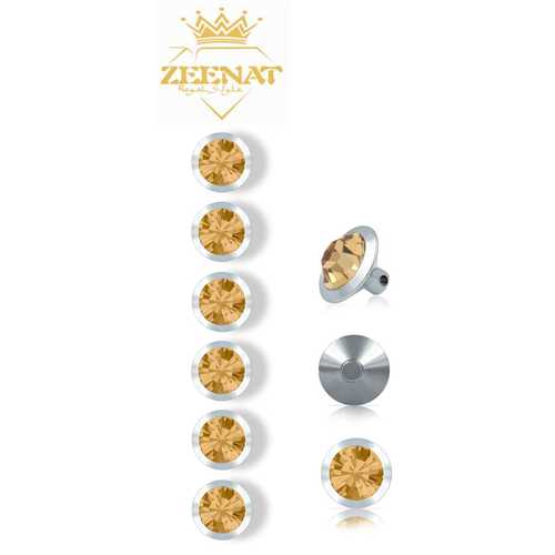 Various Colors Are Available Fine Finish Chrome Plated Brass Button