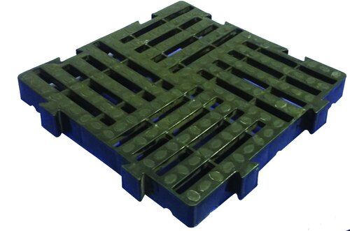 Polyethylene Blue 3000 Kg Static Load 4 Way Plastic Floor Pallet