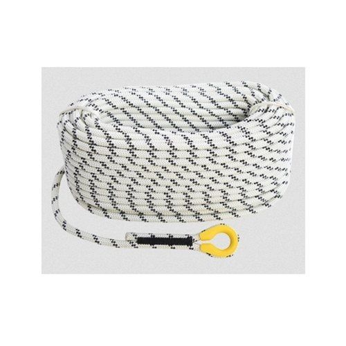 Flexible Fall Protection Climbing White 14 Mm Twisted Anchorage Rope 50 Meter Roll Rope Strength: High