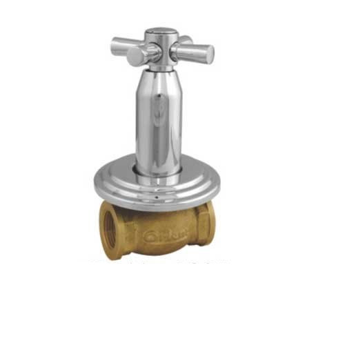 Chrome Plated Brass Concealed Stop Cock - Round Head Silver and Grey Finish | Excellent Quality Less Maintenance Free From Defects