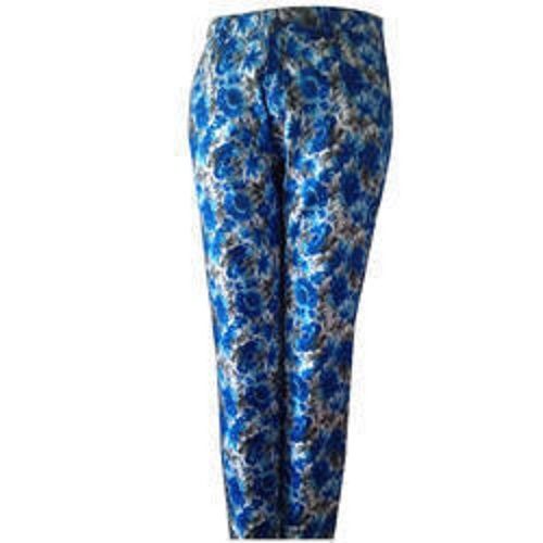 Blue Color Denim Printed Pattern Women Jeans for Summer Season